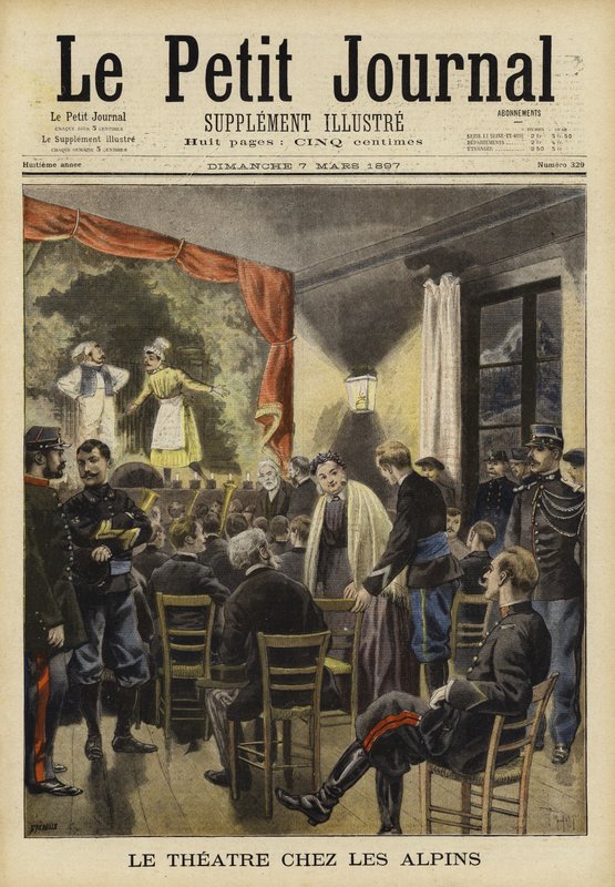 Rozrywka teatralna zapewniona przez francuskie wojska alpejskie autorstwa French School