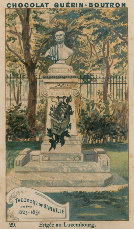 Theodore de Banville, poeta, 1823-1891, Erigee w Luksemburgu autorstwa French School