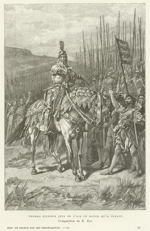 Thomas Epinhem wyrzucił w powietrze trzymaną przez siebie pałkę autorstwa French School