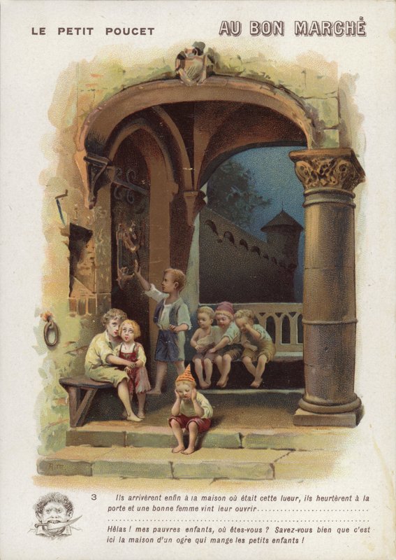 Tom Thumb, zmartwione dzieci autorstwa French School