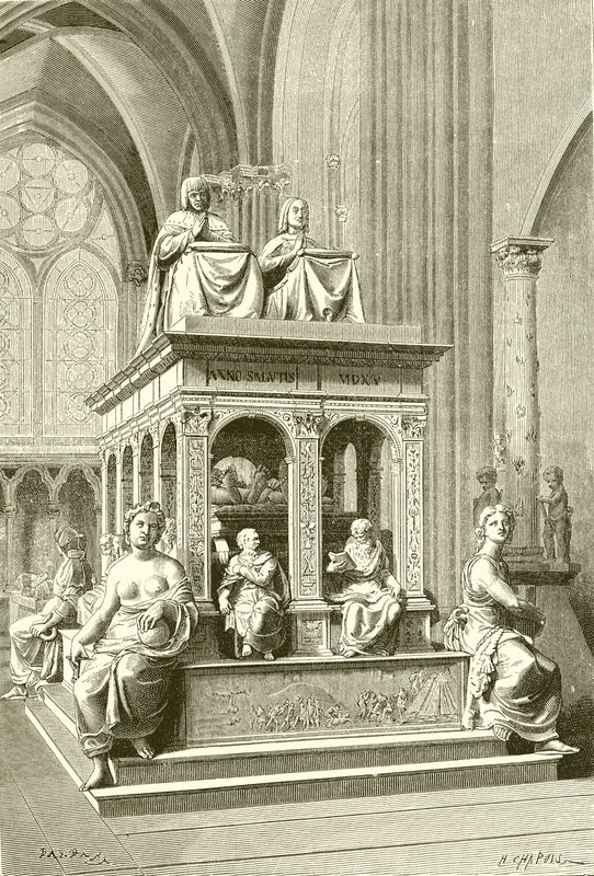 Grób Ludwika XII i Anny Bretanii w Saint Denis autorstwa French School