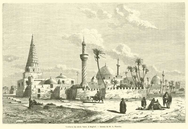 Grób Szejka Omara w Bagdadzie (rycina) autorstwa French School