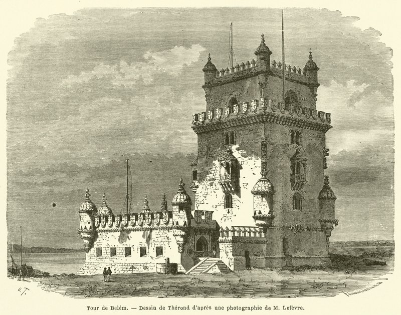 Tour de Belem (grawerowanie) autorstwa French School