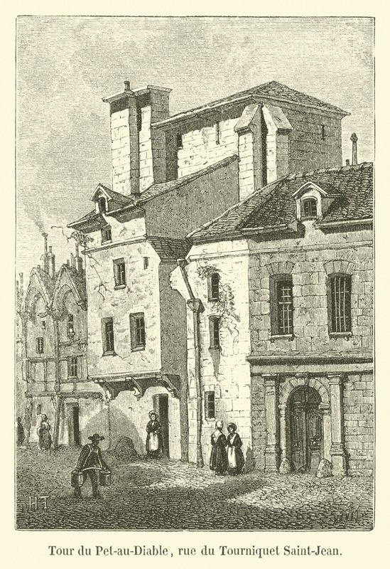 Wieża Pet-au-Diable, rue du Tourniquet Saint-Jean autorstwa French School