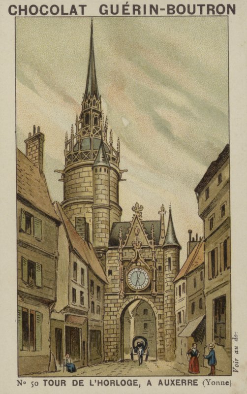 Wieża zegarowa, w Auxerre, Yonne autorstwa French School