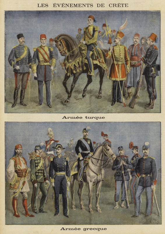 Armie tureckie i greckie autorstwa French School