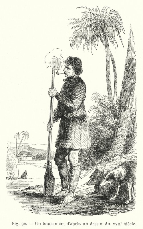 korsarz; po rysunku z XVII wieku (grafika) autorstwa French School