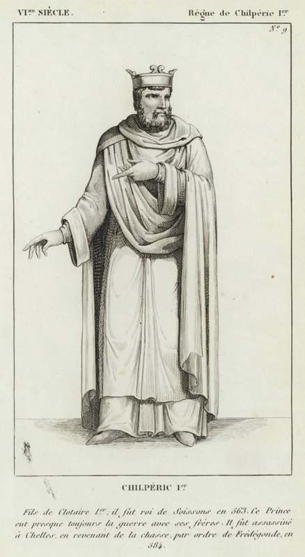 VI Siecle, Regne de Chilperic Ier, Chilperic Ier (rycina) autorstwa French School