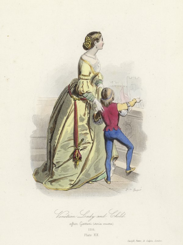 Wenecka dama i dziecko autorstwa French School