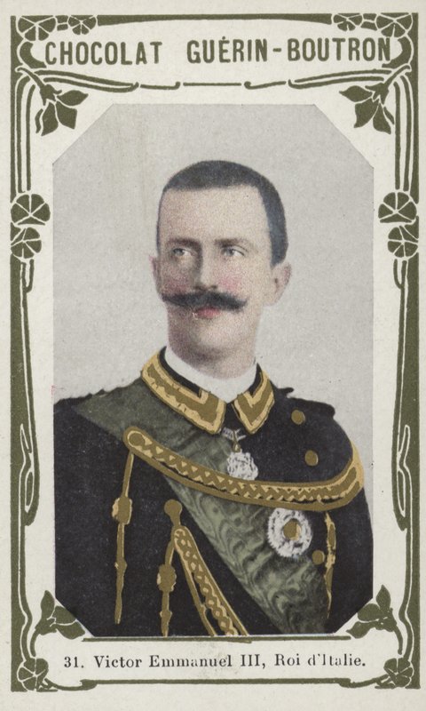 Wiktor Emanuel III, Roi dItalie (kolorowe zdjęcie) autorstwa French School