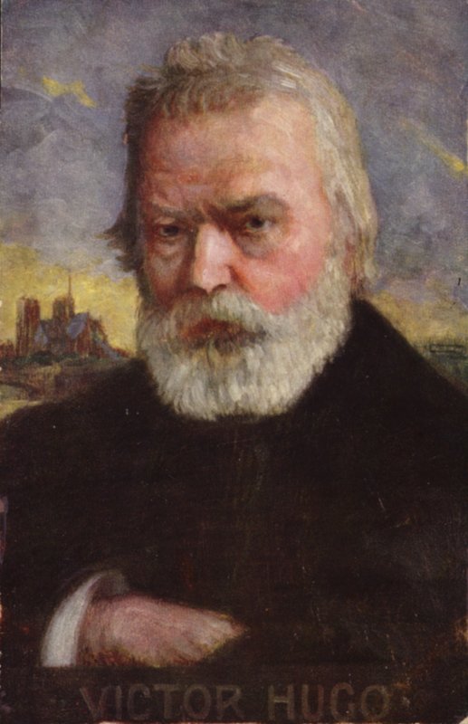 Victor Hugo (1802-1885), francuski poeta, powieściopisarz i dramaturg (kolorowa litografia) autorstwa French School