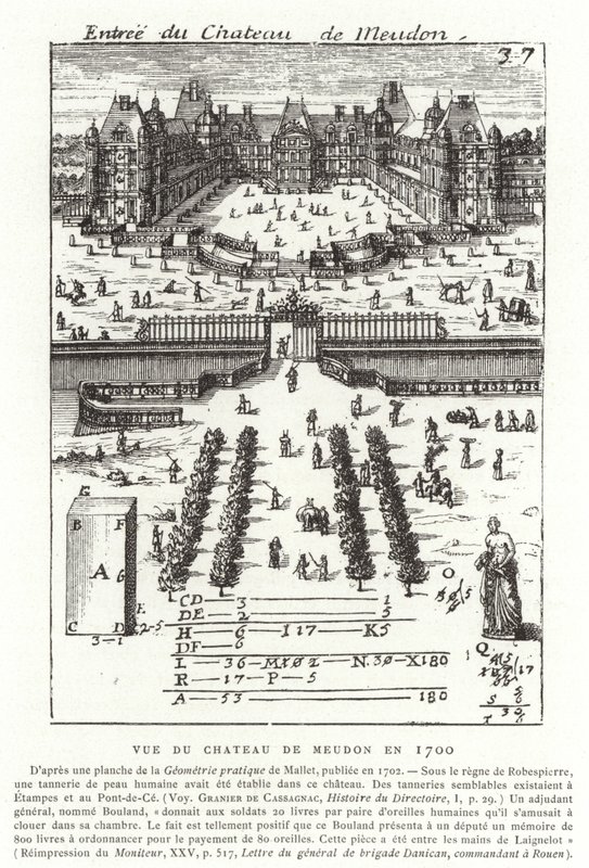 Widok na Chateau de Meudon w 1700 autorstwa French School