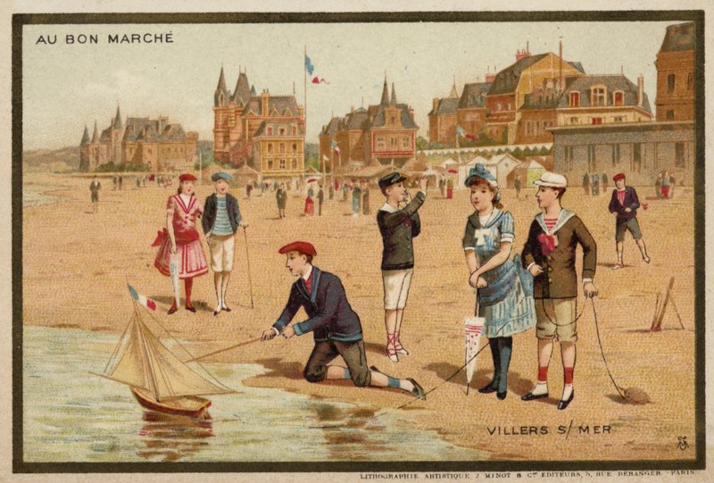 Villers-sur-Mer, Francja (chromolitho) autorstwa French School