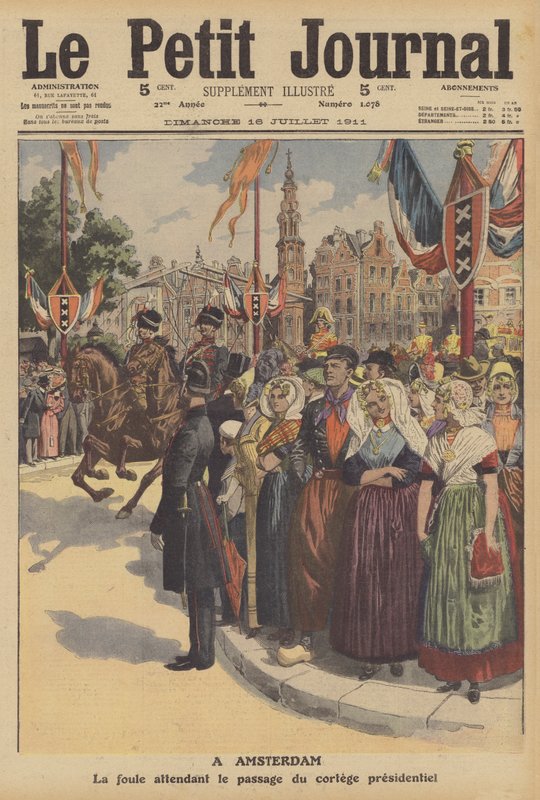 Wizyta prezydenta Francji w Holandii (kolor lito) autorstwa French School