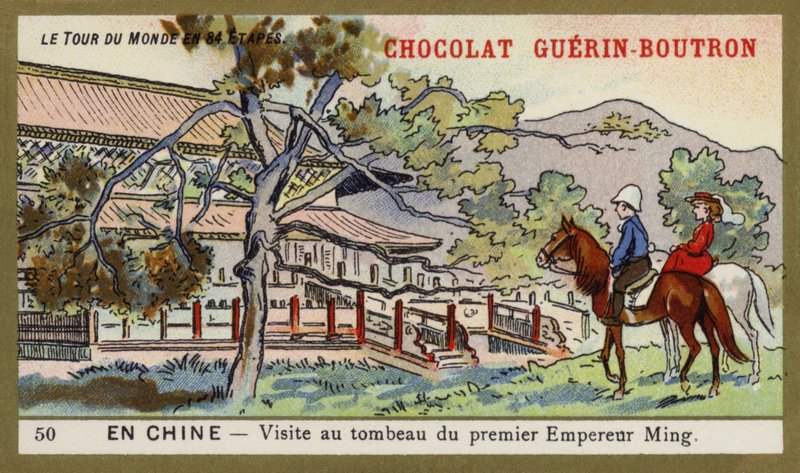 Wizyta w grobowcu pierwszego cesarza Ming w Chinach (chromolitho) autorstwa French School