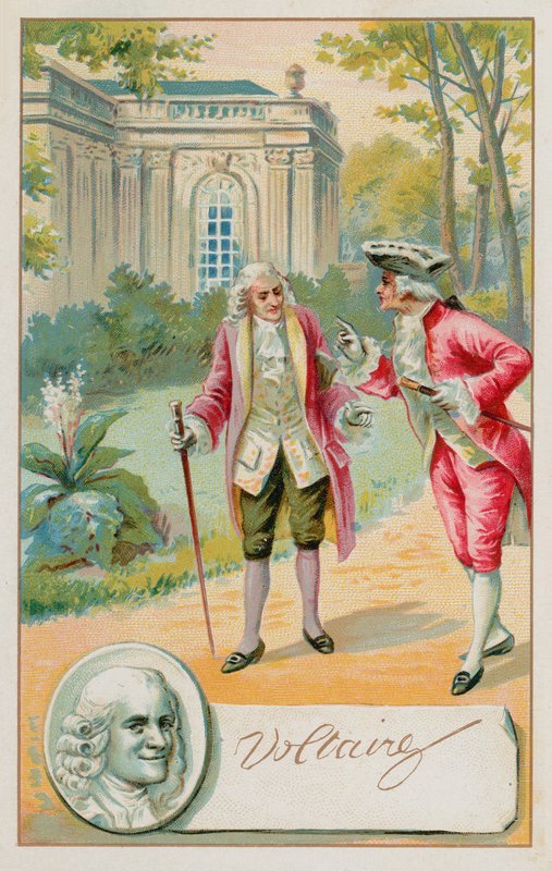 Voltaire, francuski pisarz, historyk i filozof oświecenia (1694-1778) autorstwa French School