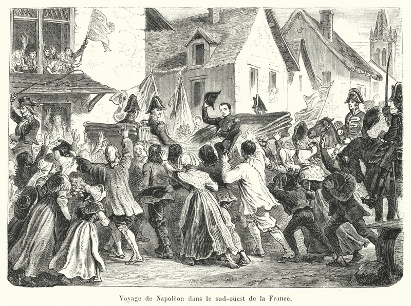 Podróż Napoleona do południowo-zachodniej Francji autorstwa French School