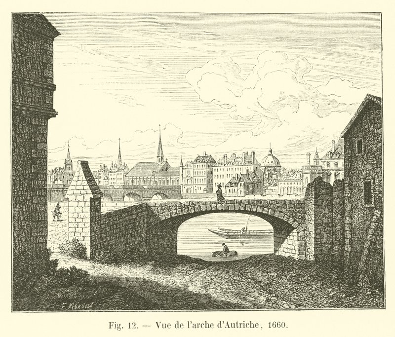 Widok Łuku Austrii, 1660 autorstwa French School
