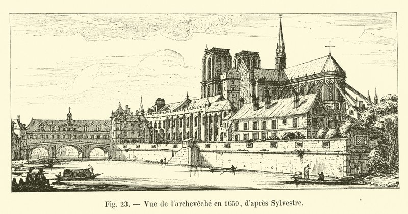 Widok archidiecezji w 1650 r. wg Sylvestre autorstwa French School