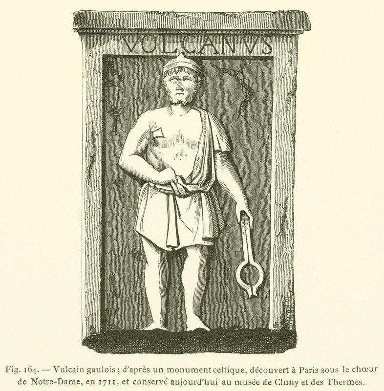 Wulkan galijski (grawerowanie) autorstwa French School