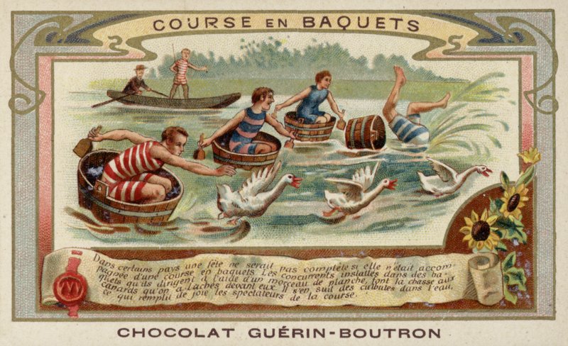 Wyścig balii (chromolitho) autorstwa French School