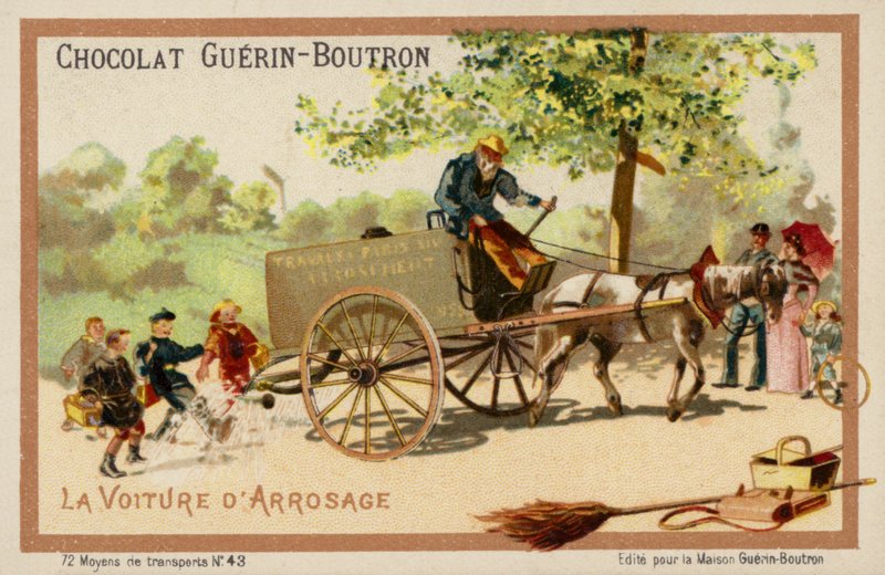 Wózek wodny (chromolitho) autorstwa French School