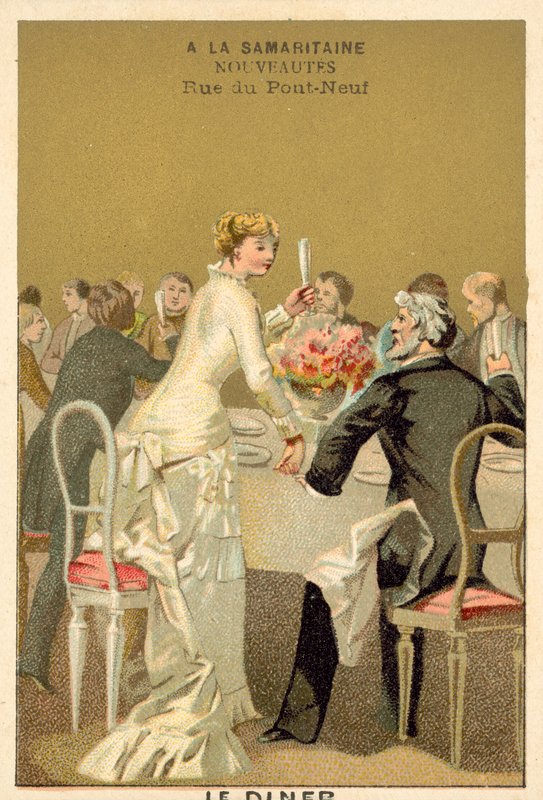 Kolacja weselna (chromolitho) autorstwa French School