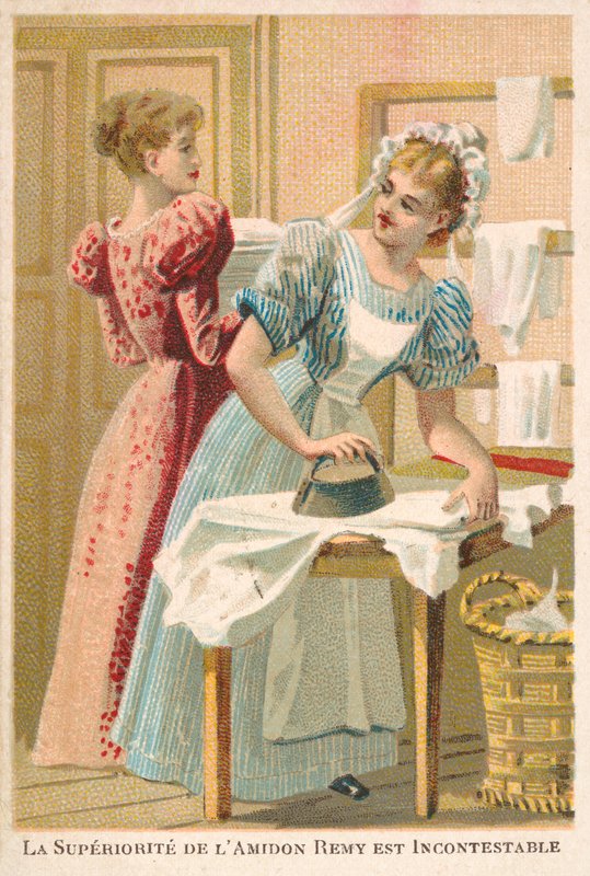 Prasowanie kobiet (chromolitho) autorstwa French School