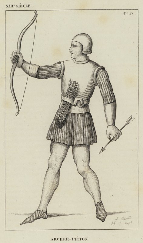 XIII Siecle, Archer-Pieton (rycina) autorstwa French School