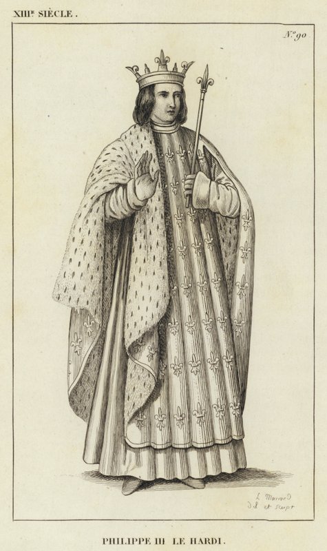 XIII wiek, Filip III Śmiały (rycina) autorstwa French School