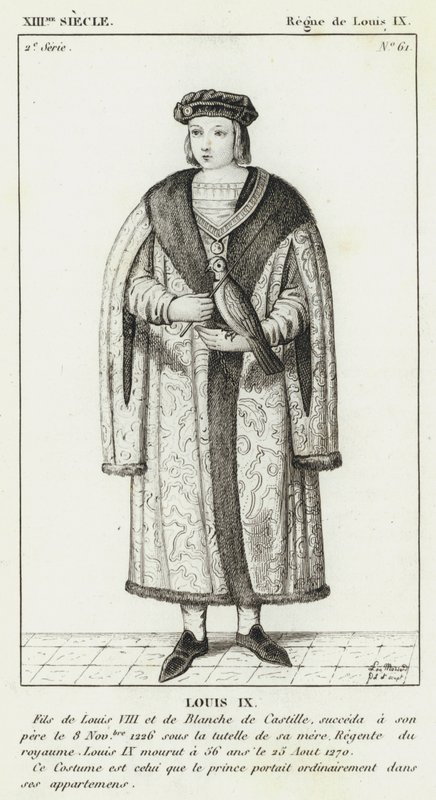 XIII Siecle, Wielka Brytania de Ludwik IX, Ludwik IX (grawerowanie) autorstwa French School