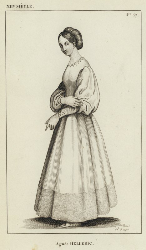 XII wiek, Agnes Hellebic (rycina) autorstwa French School