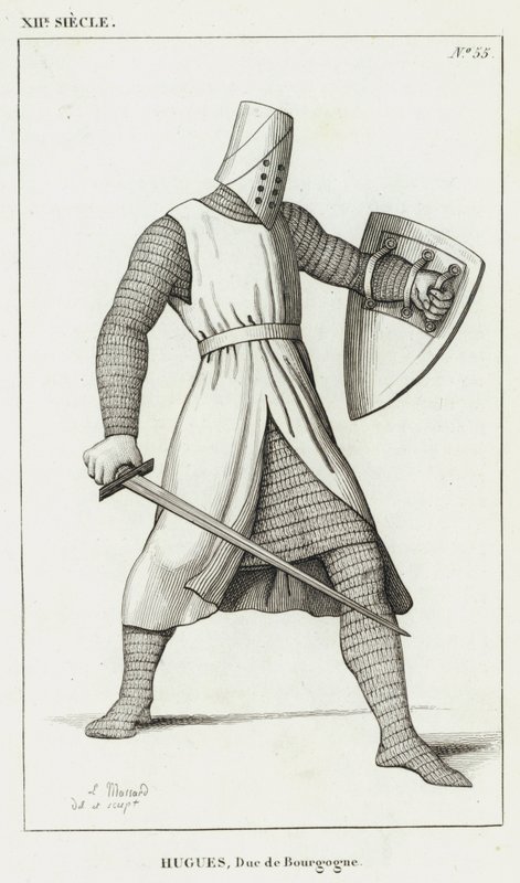 XII wiek, Hugh, książę Burgundii (rycina) autorstwa French School
