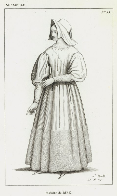 XII wiek, Mabille de Riez (rycina) autorstwa French School
