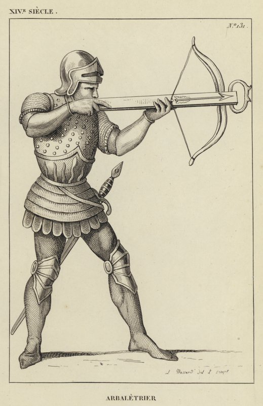 XIV Siecle, Arbaletrier (rycina) autorstwa French School