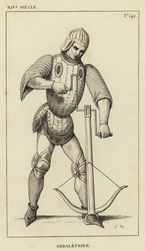 XIV Siecle, Arbaletrier (rycina) autorstwa French School