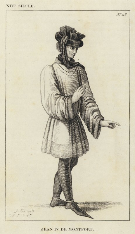 XIV w., Jan IV de Montfort (rycina) autorstwa French School