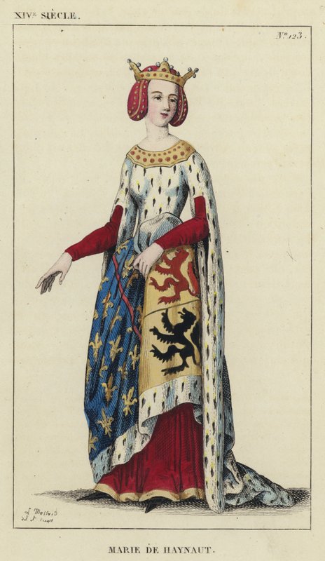 CV CACile, Mariye de Hainat (kolorowa grawerunek) autorstwa French School