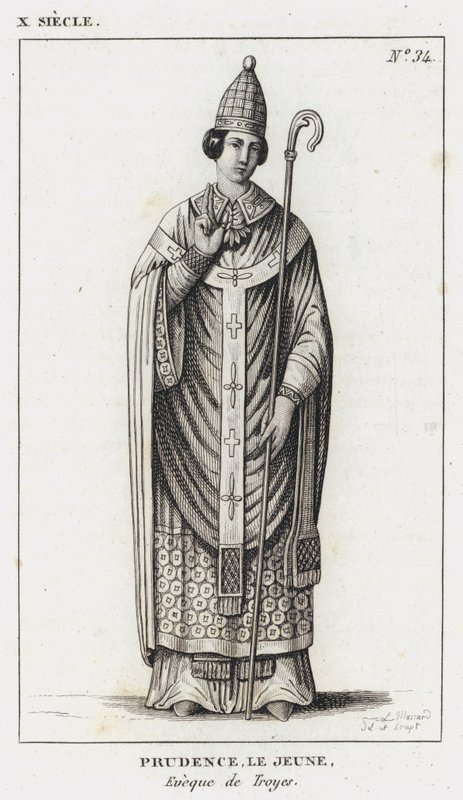 X wiek, Roztropność Młodsza, Biskup Troyes (grafika) autorstwa French School