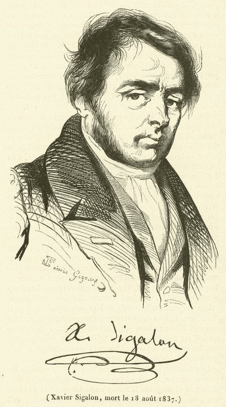 Xavier Sigalon, zm. 18 sierpnia 1837 r. (rycina) autorstwa French School