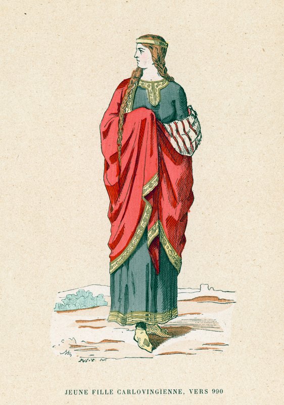 Młoda dziewczyna, około 990 autorstwa French School