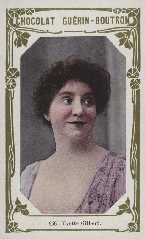 Yvette Gilbert (kolorowe zdjęcie) autorstwa French School
