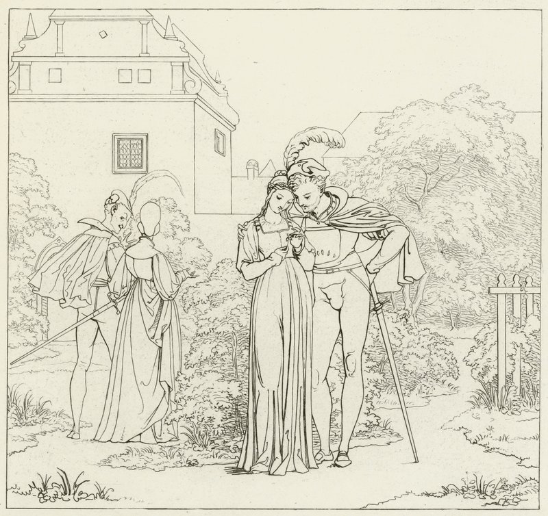 Ilustracja do Goethesa Fausta autorstwa Friedrich August Moritz Retzsch