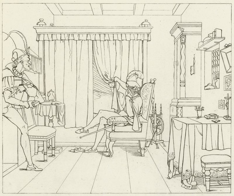 Ilustracja do Goethesa Fausta autorstwa Friedrich August Moritz Retzsch