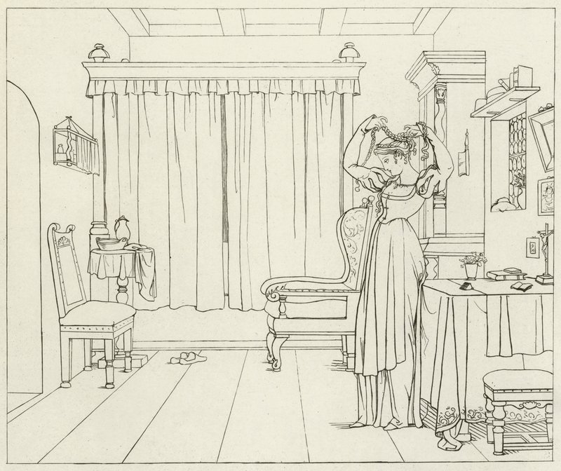 Ilustracja do Goethesa Fausta autorstwa Friedrich August Moritz Retzsch
