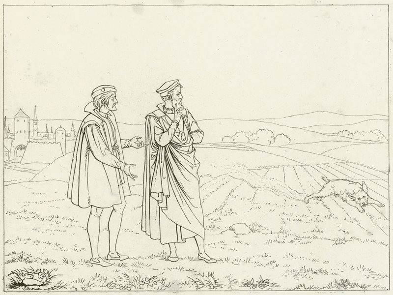 Ilustracja do Goethesa Fausta autorstwa Friedrich August Moritz Retzsch