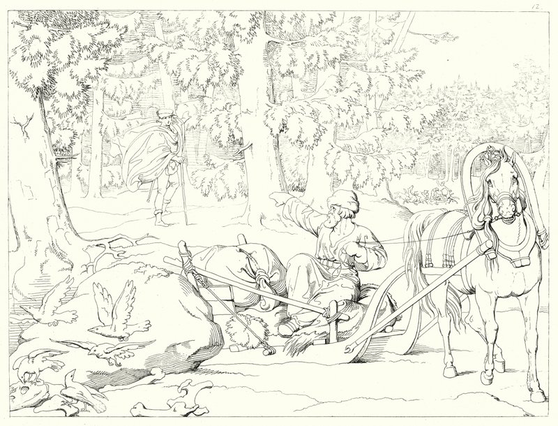 Ilustracja do Lied von der Glocke Schillera, czyli Pieśni o dzwonku (rycina) autorstwa Friedrich August Moritz Retzsch