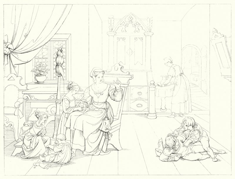 Ilustracja do Lied von der Glocke Schillera, czyli Pieśni o dzwonku (rycina) autorstwa Friedrich August Moritz Retzsch