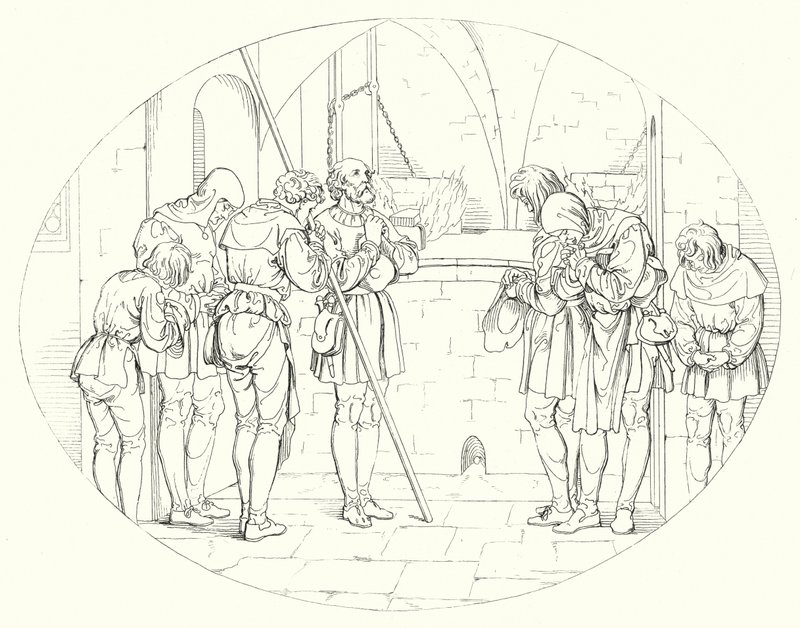 Ilustracja do Lied von der Glocke Schillera, czyli Pieśni o dzwonku (rycina) autorstwa Friedrich August Moritz Retzsch