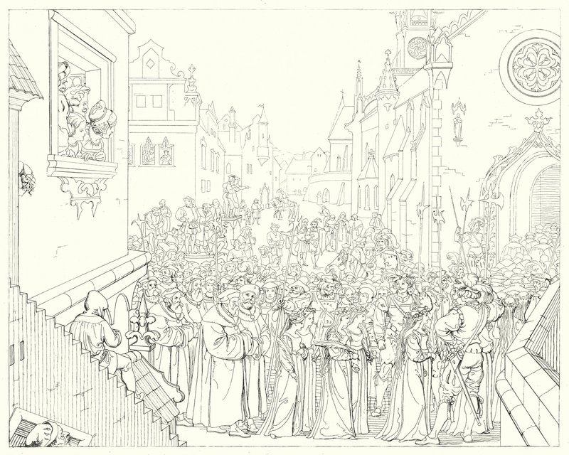 Ilustracja do Lied von der Glocke Schillera, czyli Pieśni dzwonów (rycina) autorstwa Friedrich August Moritz Retzsch